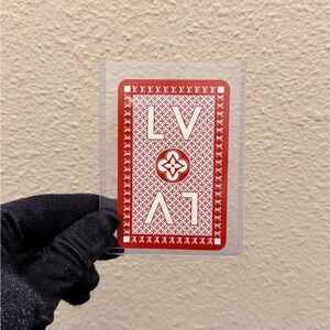 Louis Vuitton Single Red Monogram Playing Card Red 3 of Diamonds
